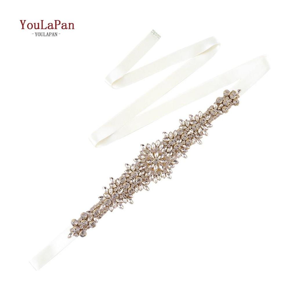 Elegant Golden Crystal Bridal Gown Belt Luxury Wedding Accessories - Frimunt Clothing Co.