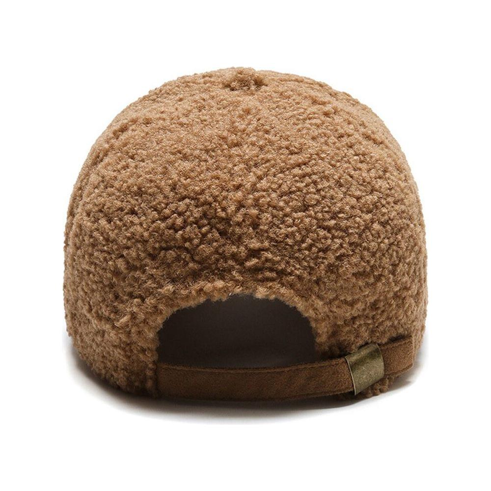 FS Trendy Streetwear Solid Windproof Wool Teddy Winter Baseball Hats For Men Warm White Lambswool - Frimunt Clothing Co.