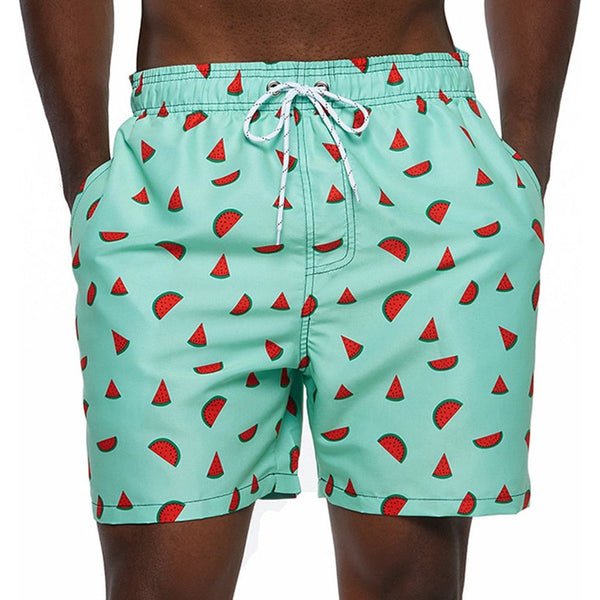 Men's Swim Trunks Quick Dry Beach Shorts with Pockets Short With Mesh Lining Assorted Prints - Frimunt Clothing Co.