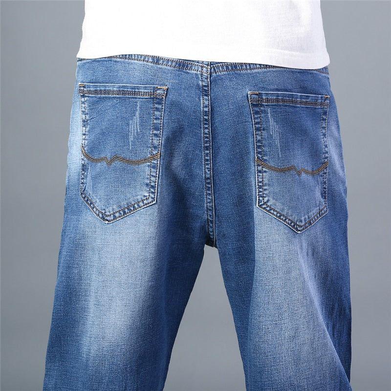 6 Colors Spring Summer Men's Straight-leg Loose Jeans Classic Advanced Stretch Baggy Style Denim Pants - Frimunt Clothing Co.