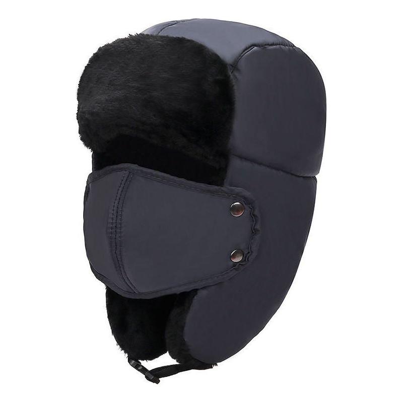 Women's Unisex Snow Very Warm Winter Hat Ears Protection Face Faux Fur Bomber Cap With Ear Flaps Windproof Mask Cold Hunting Hats - Frimunt Clothing Co.