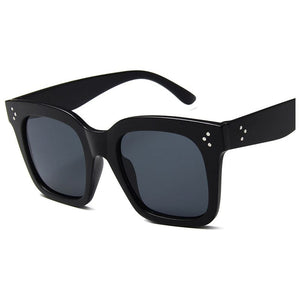 Distintivas Gafas de Sol para Mujer, Cuadradas con rivete metálico estilo vintage y protección UV400