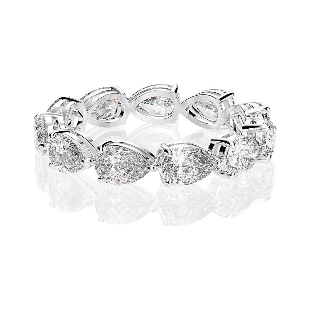 Luxury 100% 925 Sterling Silver Created Moissanite Gemstone Engagement Ring Wedding Band Sets Fine Jewelry - Frimunt Clothing Co.