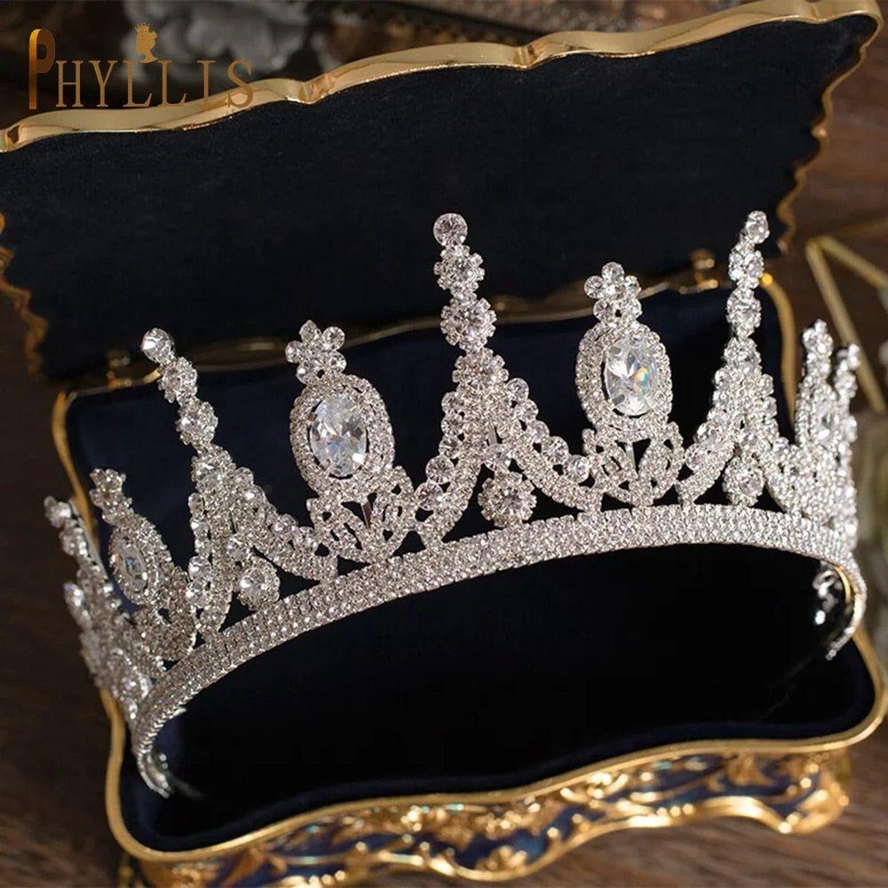 Luxury Crystal Crown Bridal Headwear Tiaras Pageant Hair Jewelry - Frimunt Clothing Co.