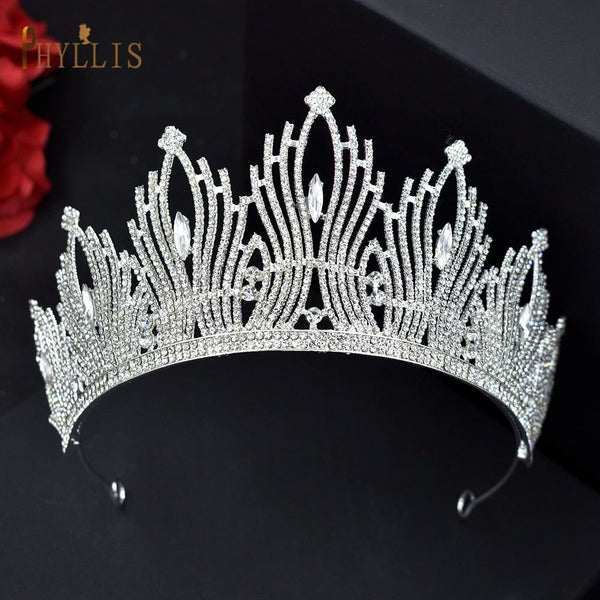 Baroque Crystal Bridal Crowns and Tiaras Hair Jewelry