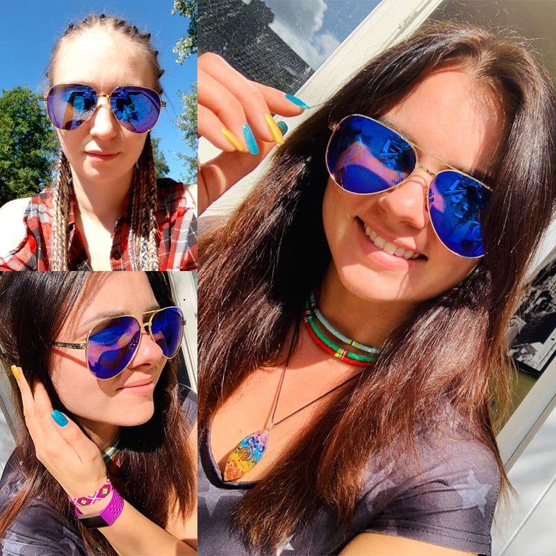 High Quality Classic Aviator Women's Polarized UV400 Sunglass Mirror With Box - Frimunt Clothing Co.