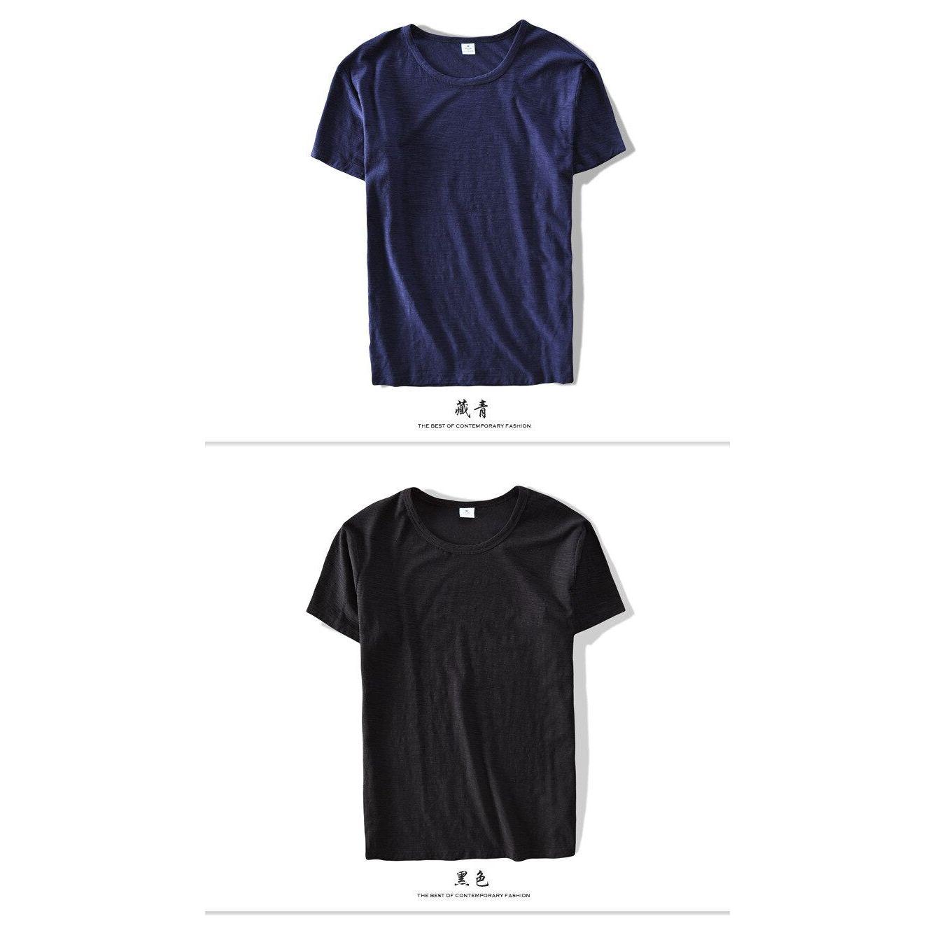 New Men's Short Sleeve O-NECK Breathable 100% Raw Cotton Linen Soft High Quality T-Shirt- 213 - Frimunt Clothing Co.