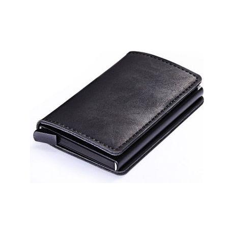 RFID Business Credit Card Holder Multifunction Automatic Aluminum Alloy Leather Cards Case Mini Wallet - Frimunt Clothing Co.