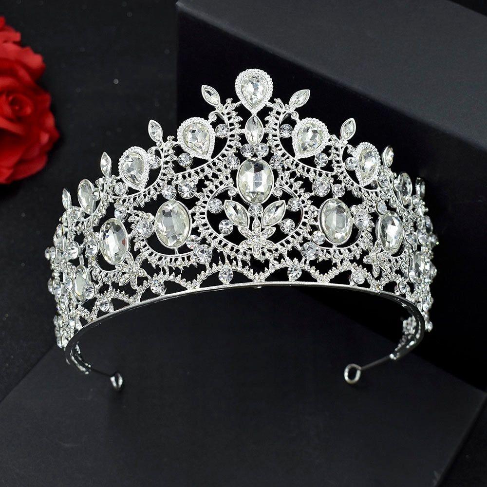 Luxury Crystal Crown Bridal Headwear Tiaras Pageant Hair Jewelry - Frimunt Clothing Co.