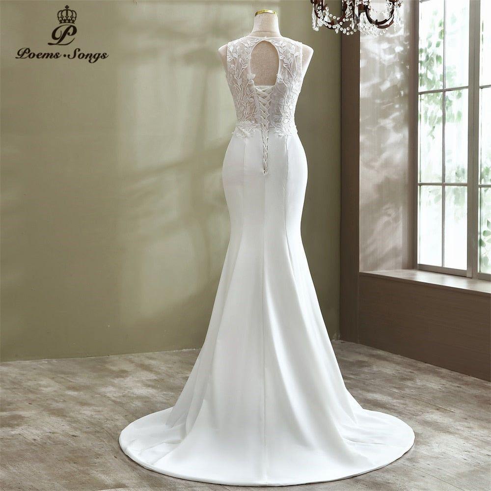 Elysse Elegant Mermaid Style Wedding Dress - Frimunt Clothing Co.