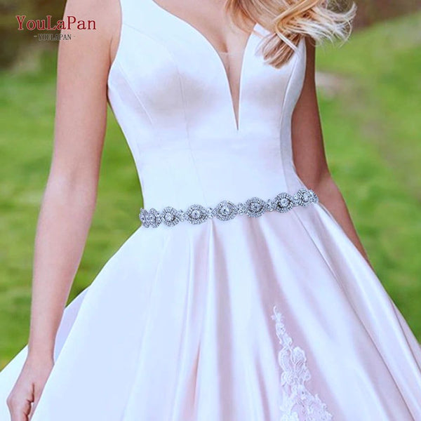 Crystal Bridal Belt Plus Size for Wedding Gown Luxury Bridal Accessories - Frimunt Clothing Co.