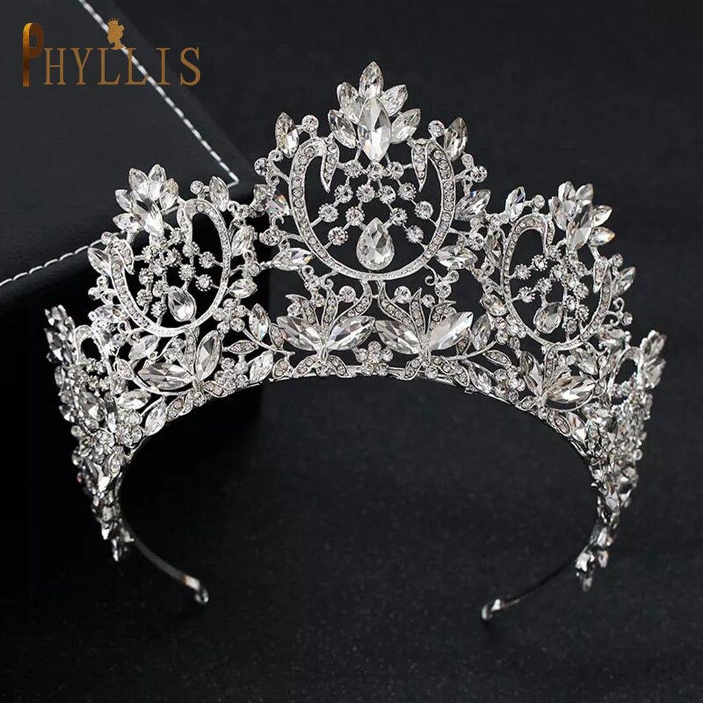 Luxury Crystal Crown Bridal Headwear Tiaras Pageant Hair Jewelry - Frimunt Clothing Co.