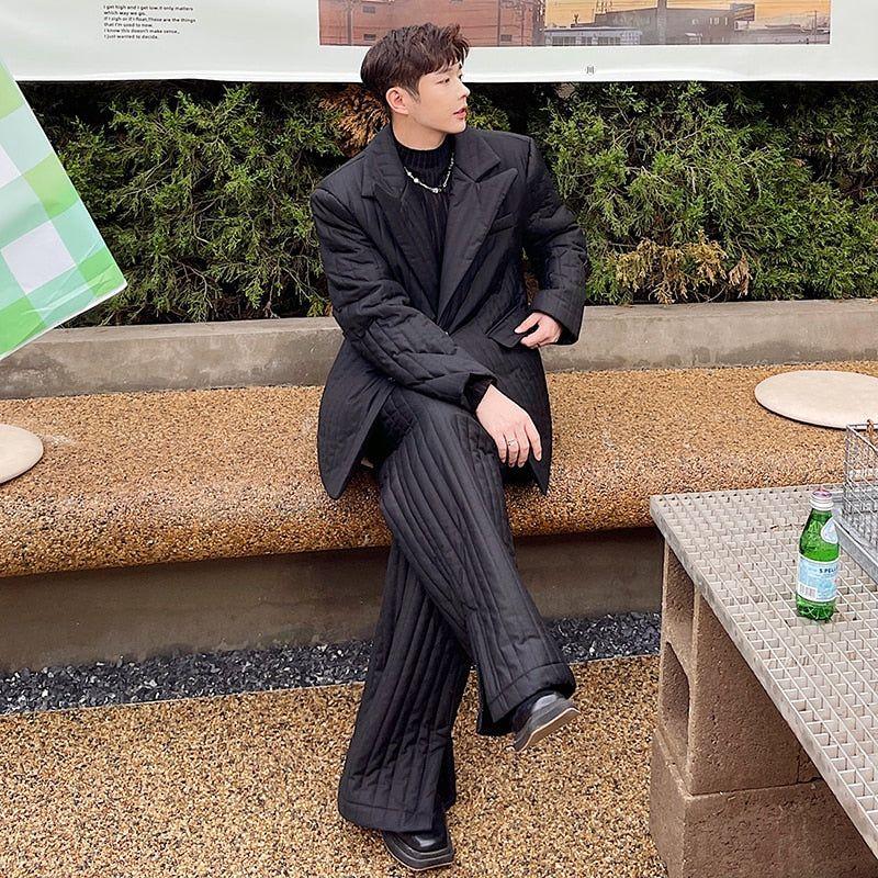 Men's Winter Thick Padded Warm Loose Baggy Casual Pants - Frimunt Clothing Co.