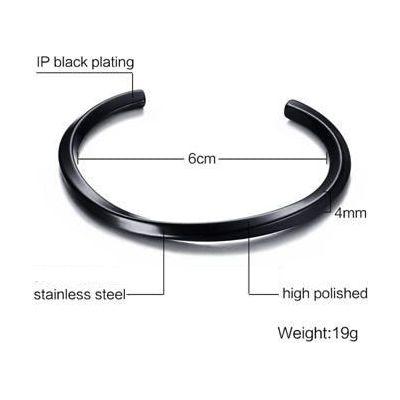 Men Twisted Cuff Bangle Mobius Bracelet Stacking Bangle Stainless Steel Unisex Jewelry - Frimunt Clothing Co.