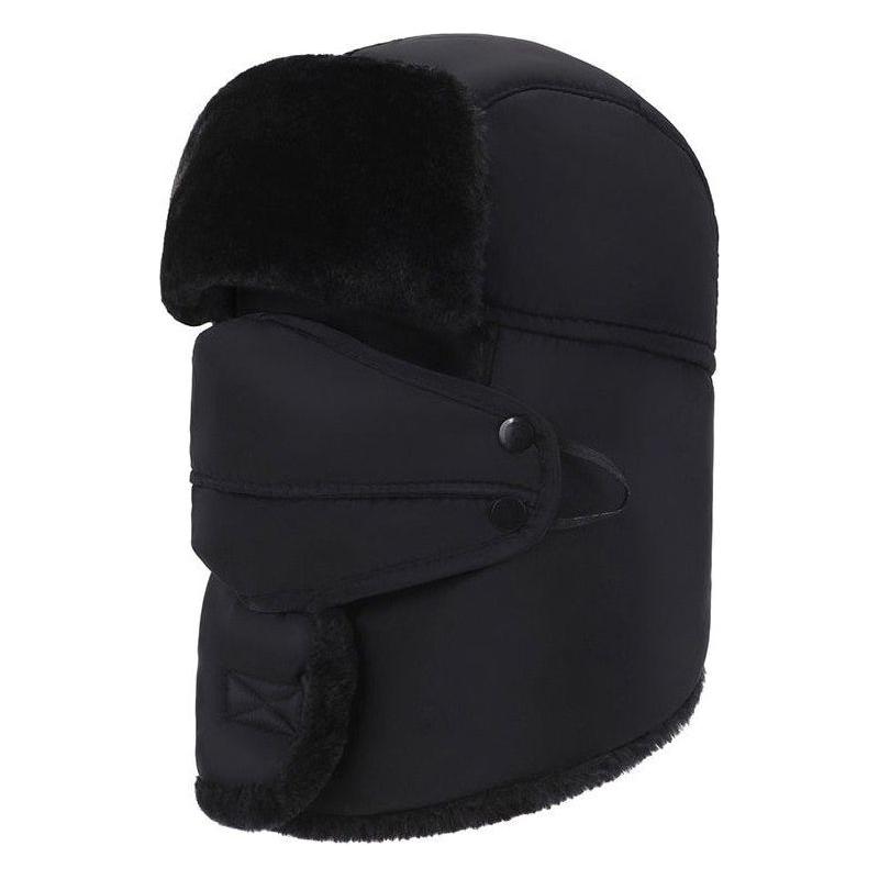Women's Unisex Snow Very Warm Winter Hat Ears Protection Face Faux Fur Bomber Cap With Ear Flaps Windproof Mask Cold Hunting Hats - Frimunt Clothing Co.
