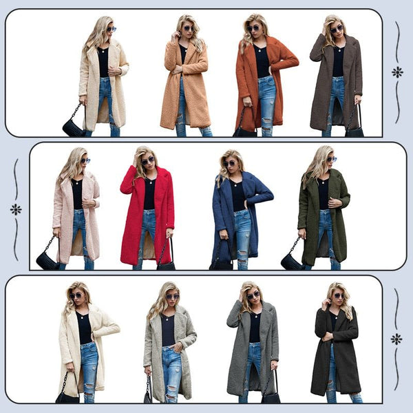 Women's Autumn Winter Coat Fashionable Double-Sided Fleece