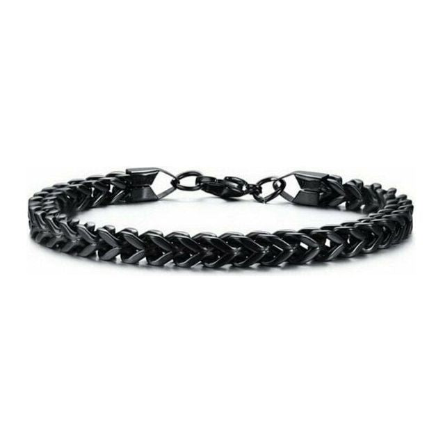 Men's Metallic Braid Link Stainless Steel Bracelet Elegant Simplicity Jewelry - Frimunt Clothing Co.