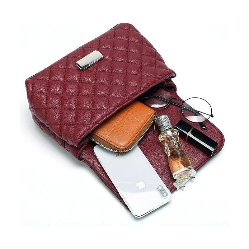 Women Chain Shoulder Bag Diamond Lattice Luxury Handbags - Frimunt Clothing Co.