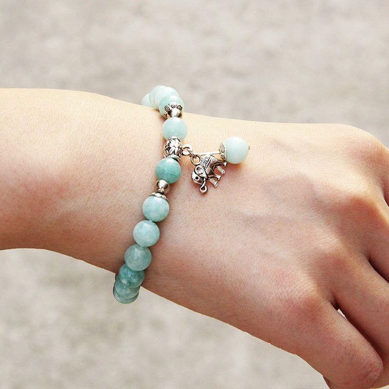 Women's Lucky Natural Stone Beads Bracelets With Charm Boho Jewelry - Frimunt Clothing Co.