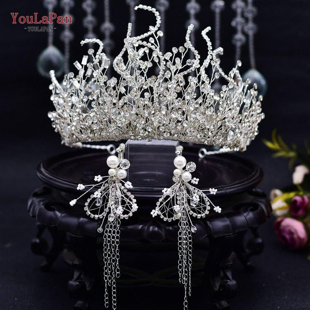 Colorful Rhinestone Bridal Jewelry Luxury Crystal Bridal Crown Tiaras - Frimunt Clothing Co.