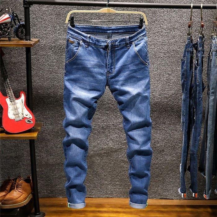 Men's Skinny Jeans Slim Fit High Quality Stretch Colors Blue Khaki Gray - Frimunt Clothing Co.