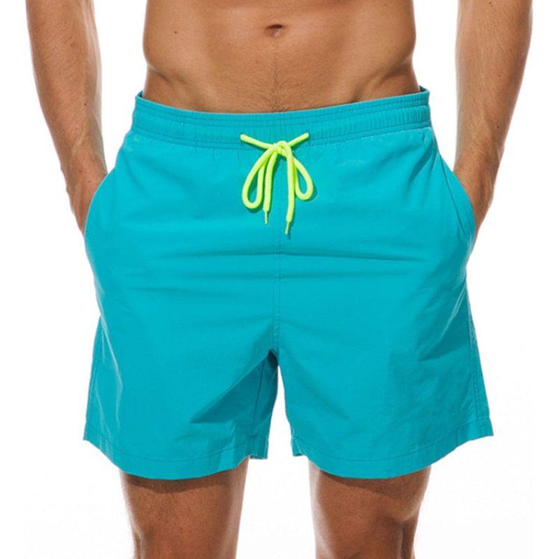 Men's Quick Dry Swim Shorts Drawstring Elastic Waist Side Pockets Beach Volleyball - Frimunt Clothing Co.