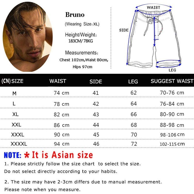 Men's Quick Dry Swim Shorts Drawstring Elastic Waist Side Pockets Beach Volleyball - Frimunt Clothing Co.