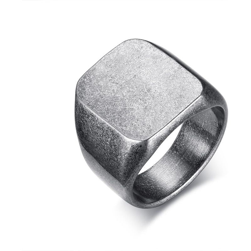 Vnox 18mm Men's Stainless Steel Big Rings Black Gold-color Rock Punk Biker Club Men Jewelry Anillos - Frimunt Clothing Co.