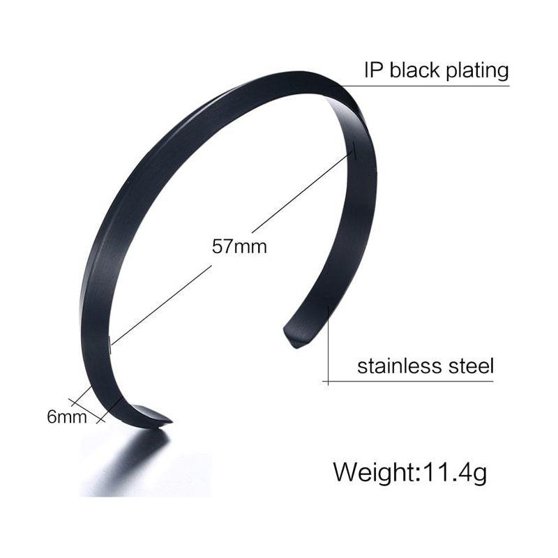 ZORCVENS Women 8mm Width Surface Cuff Bracelet Stainless Steel Bracelet Silver/Gold/Black/Rose Gold Colors - Frimunt Clothing Co.