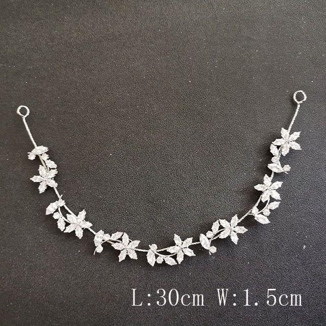 Luxury Flexible Full Cubic Zircon Bridal Tiara Headband Bride Bridesmaids Crown - Frimunt Clothing Co.