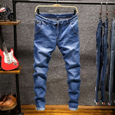 Men's Skinny Jeans Zipper Fly Slim Fit Denim Stretch Jean Pencil Leg Pants - Frimunt Clothing Co.