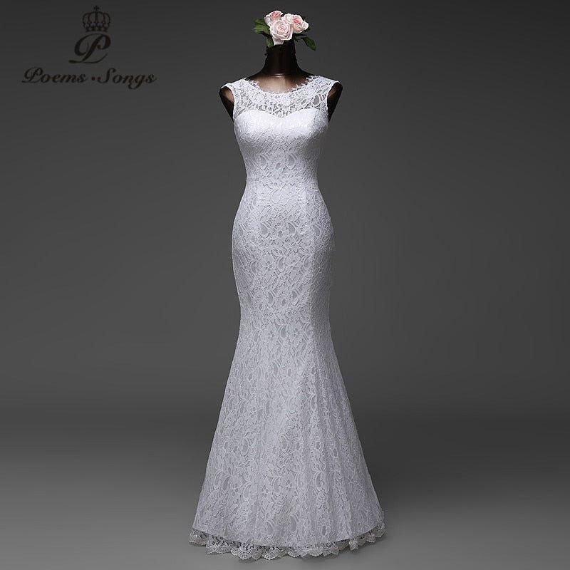 Lorraine Mermaid Wedding Dress With Detachable Train - Frimunt Clothing Co.