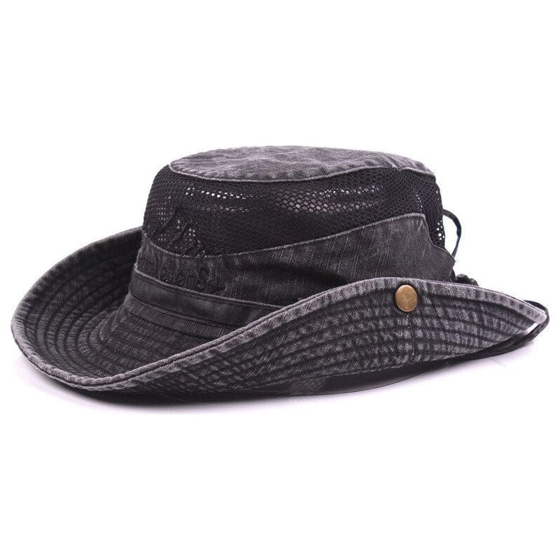 Adult Men's Summer Mesh Breathable Retro 100% Cotton Panama Hat Jungle Fishing Beach - Frimunt Clothing Co.