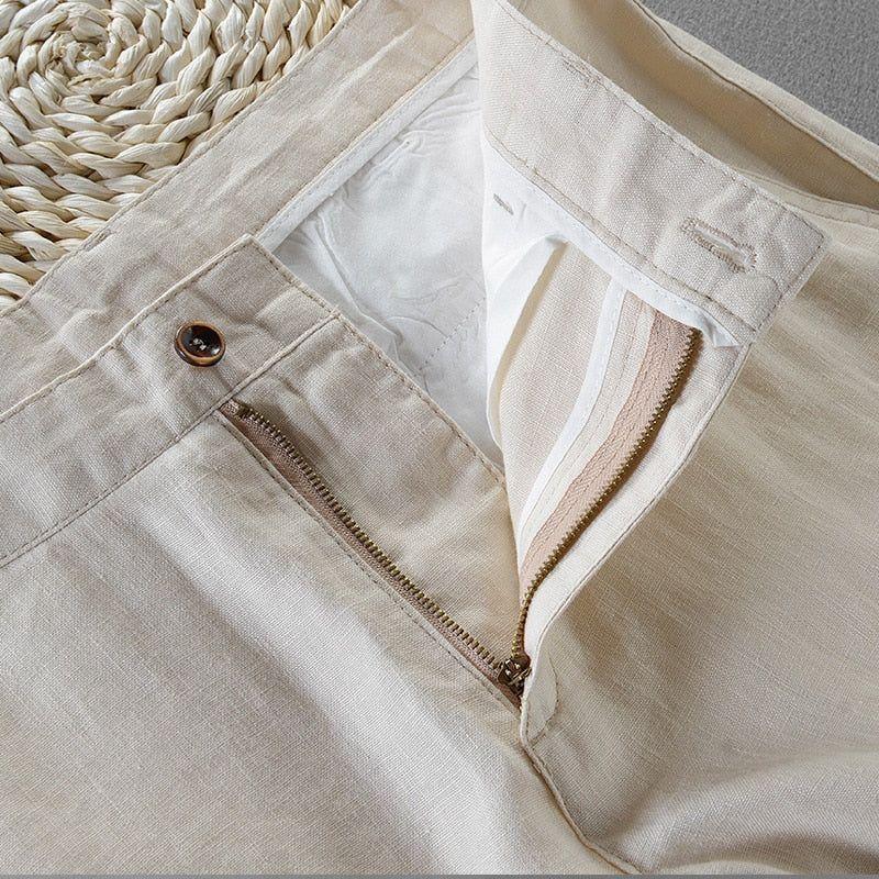 100% Pure Linen High Quality Casual Men Pants - Frimunt Clothing Co.