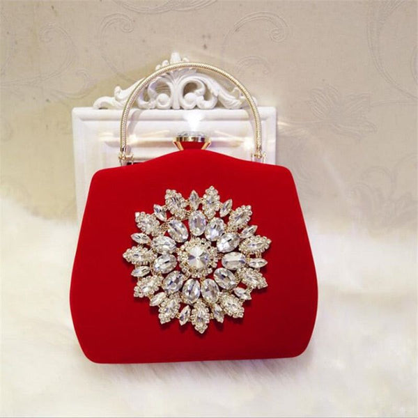 New Diamond Sun Flowers Evening Bags Luxury Clutch Bags