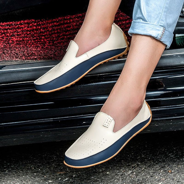 Fashion Leather Shoes For Men New Slip On Loafers Plus Sizes up to 47