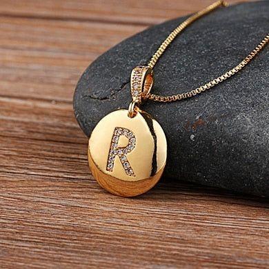 Hot Sale Top Quality Women's Initial Letter Necklace Gold Color 26 Letters Charm Pendants - Frimunt Clothing Co.