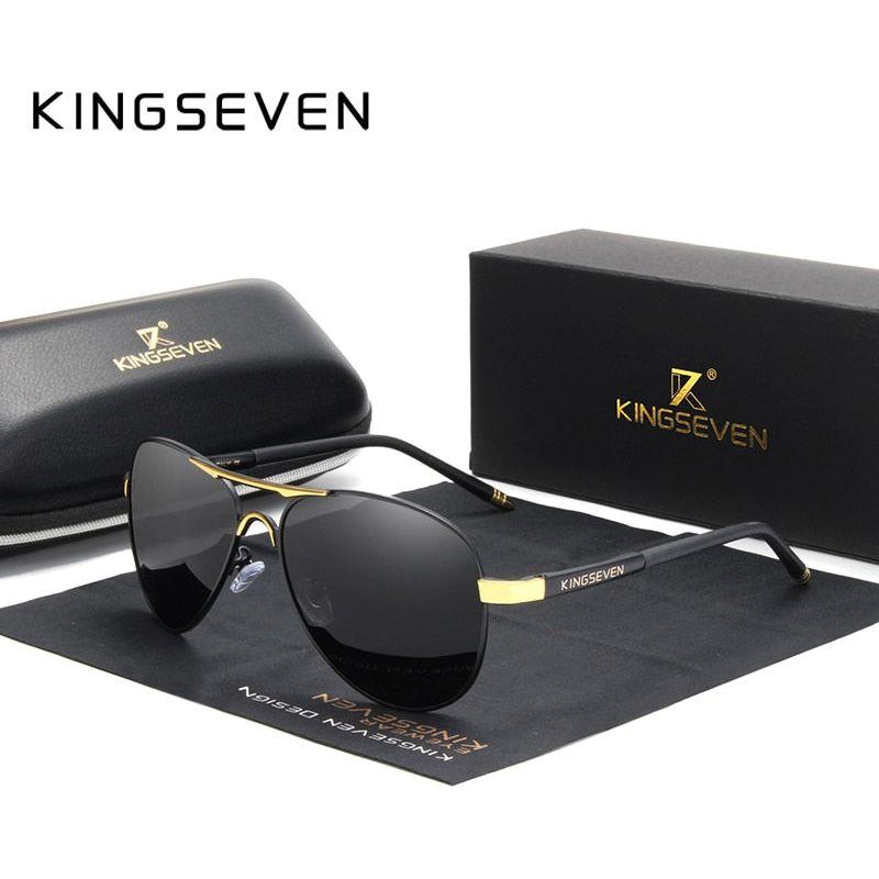KINGSEVEN Brand Men's Driving Polarized Sunglasses Aluminum Frame With Accessories - Frimunt Clothing Co.