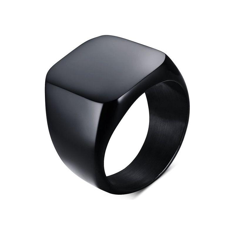 Vnox 18mm Men's Stainless Steel Big Rings Black Gold-color Rock Punk Biker Club Men Jewelry Anillos - Frimunt Clothing Co.