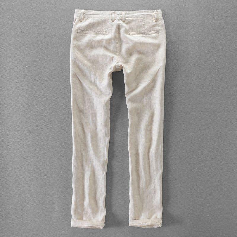 100% Pure Linen High Quality Casual Men Pants - Frimunt Clothing Co.