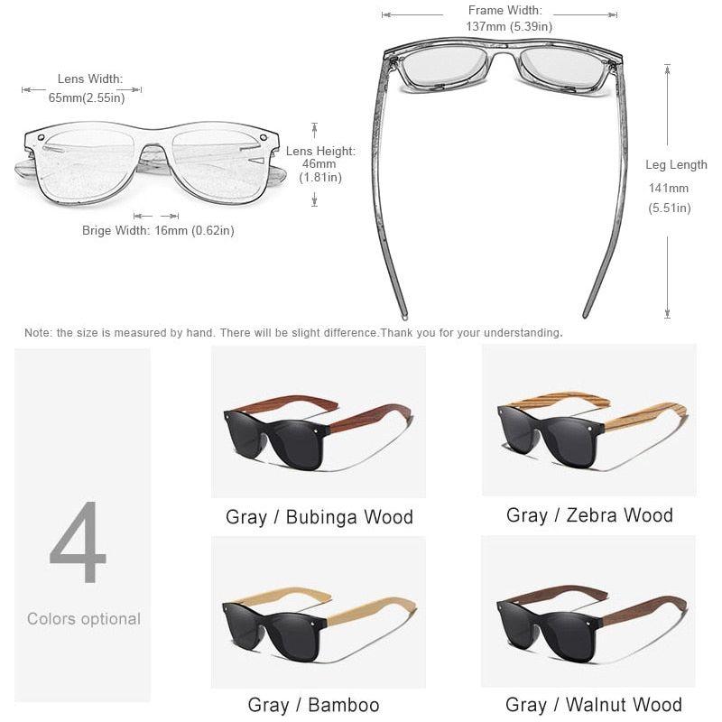 Brand Designer Polarized Lens New Zebra Wood Sunglasses UV400 Protection Unisex With Wood Case & Accessories - Frimunt Clothing Co.