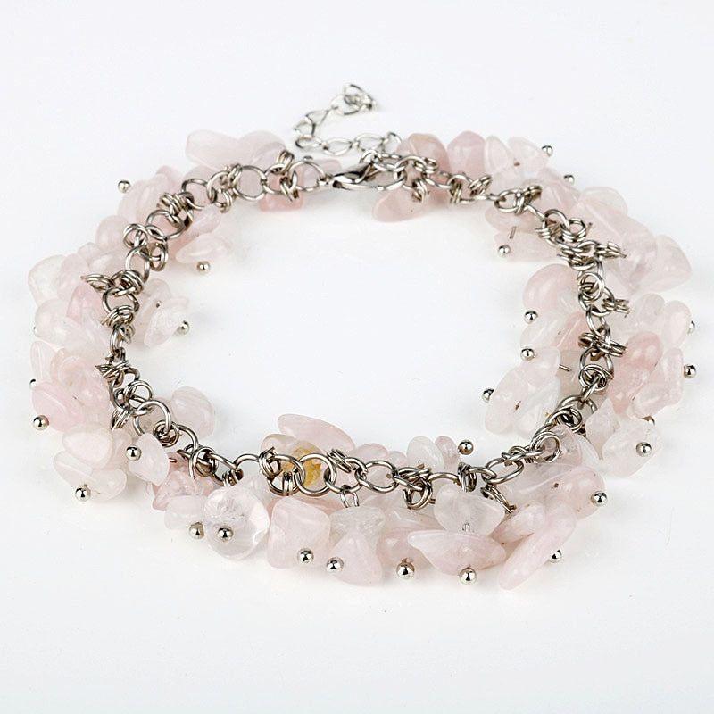 Women Charm Bracelet Unique Small Natural Stones Turquoises Handmade Artcraft Boho - Frimunt Clothing Co.