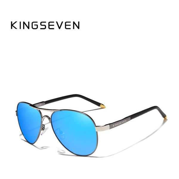KINGSEVEN Brand Men's Driving Polarized Sunglasses Aluminum Frame With Accessories