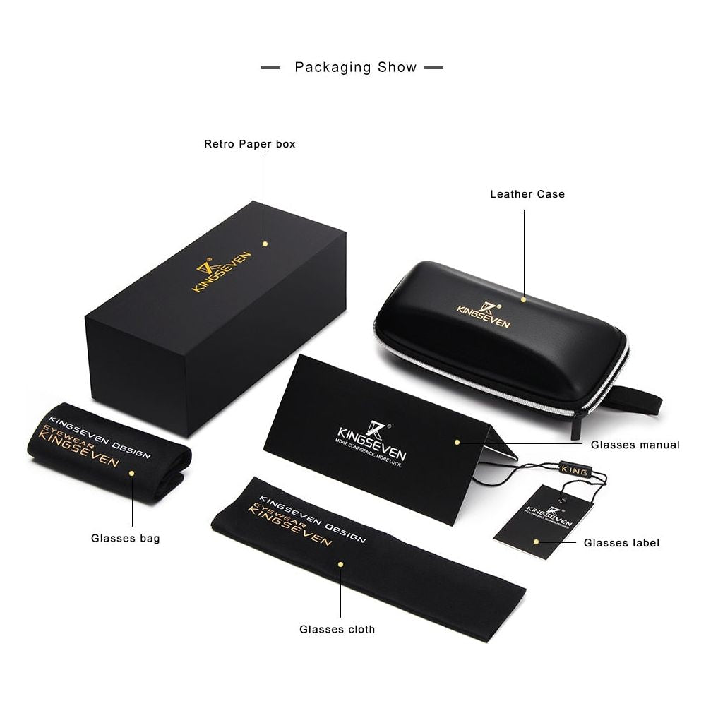 Genuine KINGSEVEN Polarized Men Aluminum Sunglasses Driving Mirror Lens Male Sun Glasses UV400 Eyewear 9126 - Frimunt Clothing Co.