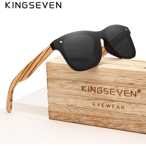Brand Designer Polarized Lens New Zebra Wood Sunglasses UV400 Protection Unisex With Wood Case & Accessories