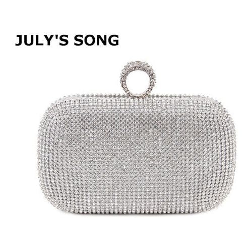 Women's Evening Clutch Bags Crystal Diamonds-Studded With Chain For Wedding Party