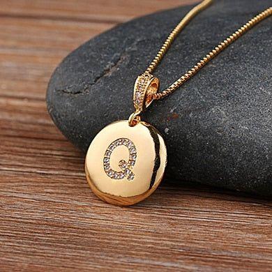 Hot Sale Top Quality Women's Initial Letter Necklace Gold Color 26 Letters Charm Pendants - Frimunt Clothing Co.