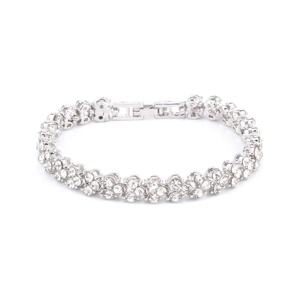 Exquisite Luxury Roman Crystal Bracelet For Women Wedding Rose Gold Silver Color Jewelry - Frimunt Clothing Co.