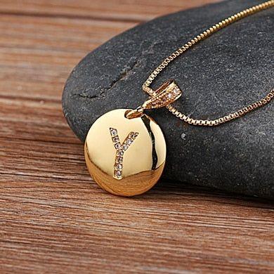 Hot Sale Top Quality Women's Initial Letter Necklace Gold Color 26 Letters Charm Pendants - Frimunt Clothing Co.