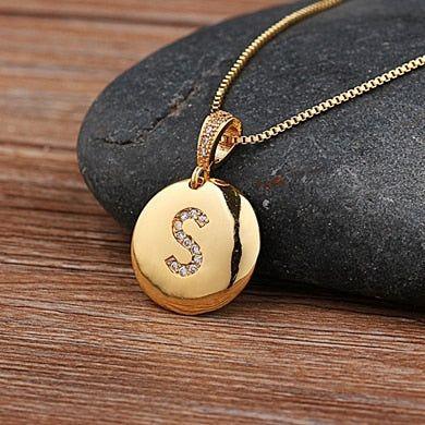 Hot Sale Top Quality Women's Initial Letter Necklace Gold Color 26 Letters Charm Pendants - Frimunt Clothing Co.